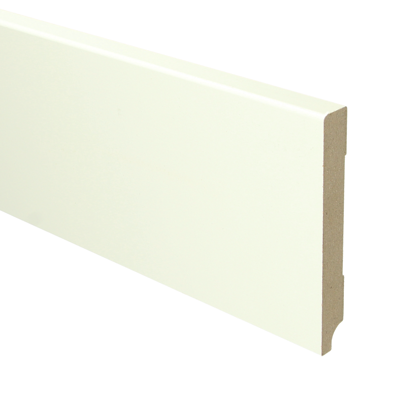 MDF Moderne plint 120x15 wit voorgelakt RAL