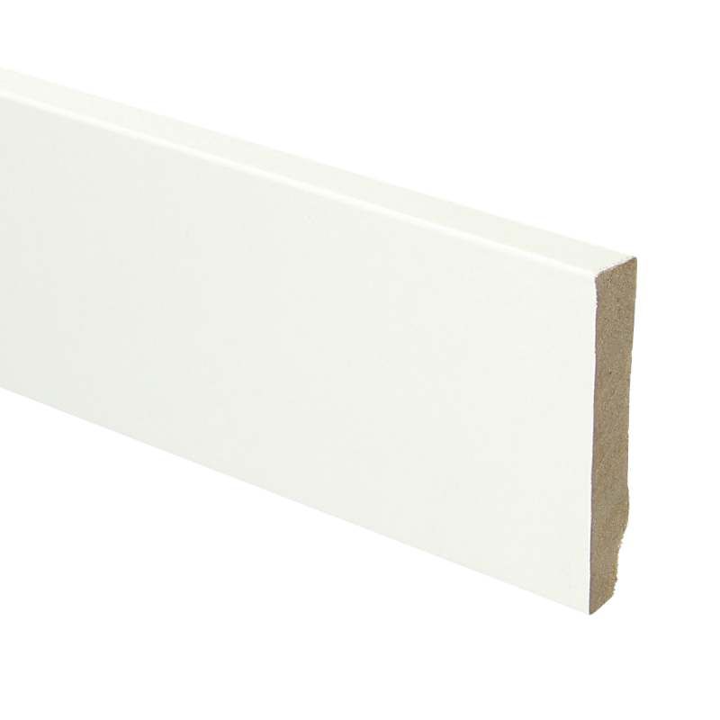 MDF Moderne plint 70x12 voorgelakt RAL 9016