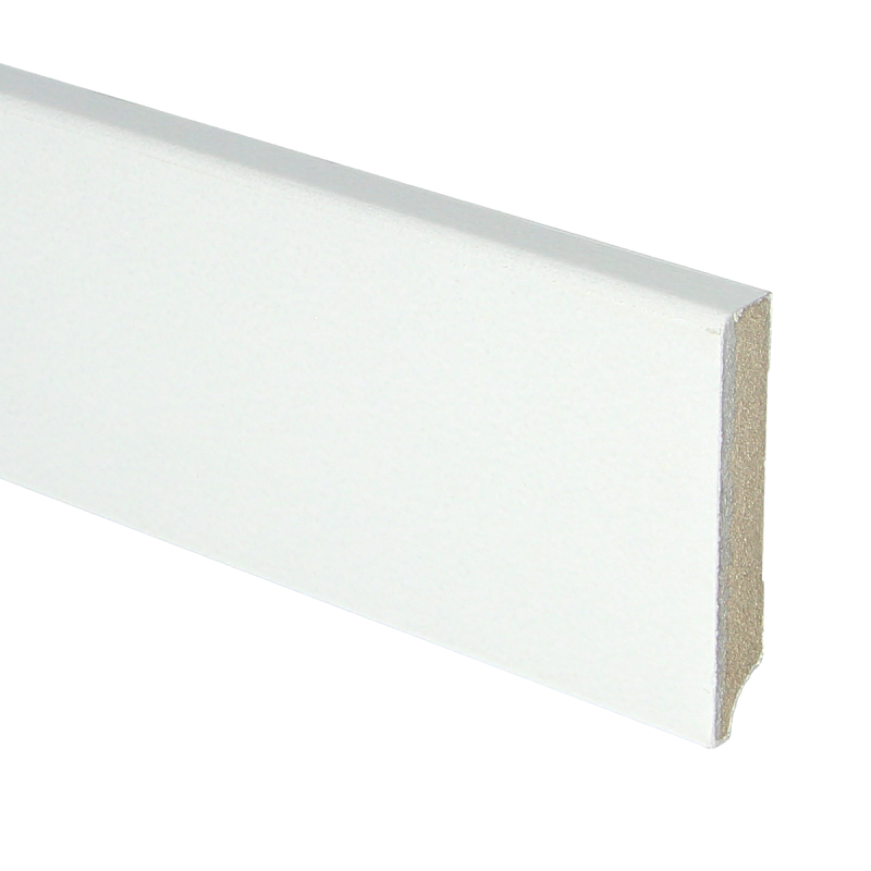 MDF Moderne plint 70x12 voorgelakt RAL 9016